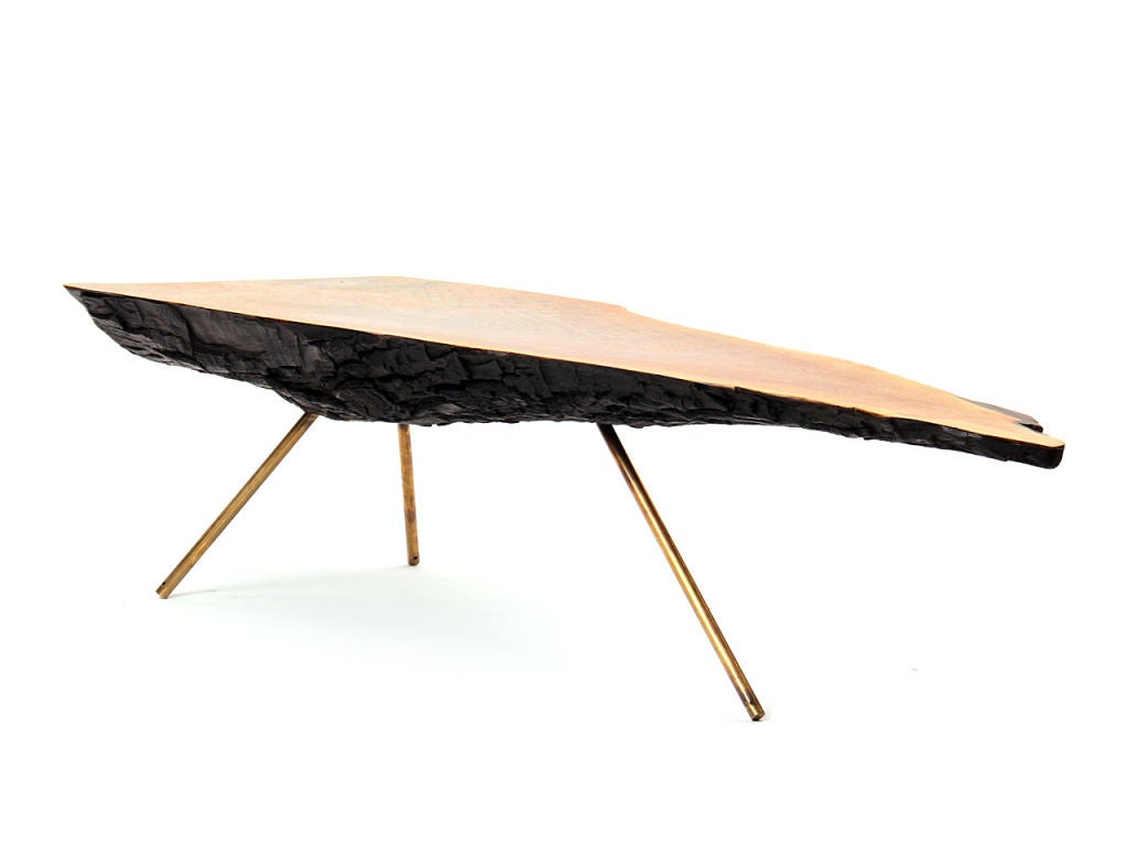 American Craftsman XL Walnut Slab Table by Carl Aubock