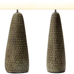 Pair Of Asymmetrical Ceramic Table Lamps