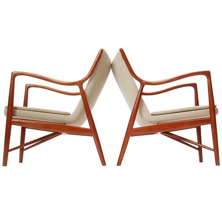 Pair Of 45 Chairs By Finn Juhl