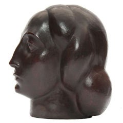 bronze woman\'s bust by Gaston Lachaise
