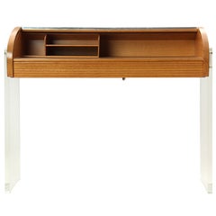 Vintage roll-top writing desk by Kagan