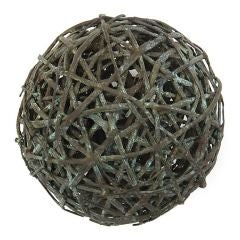 Vintage bronze woven ball