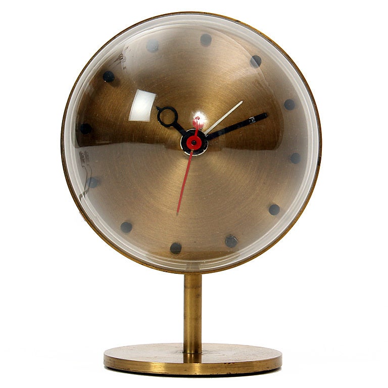 brass clock by Howard Miller Clock Co.