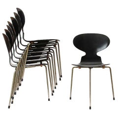 set of 8 "Ant" chairs by Arne Jacobsen