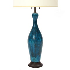 Deep Blue Lamp by Guido Gambone