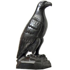 Patinated Cast Iron Eagle Sculpture