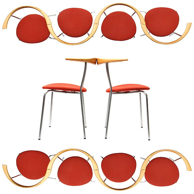 Minimalistischer Stuhl von Hans J. Wegner