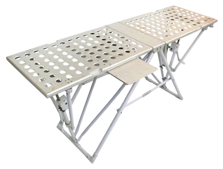 American Perforated Aluminum Military Table