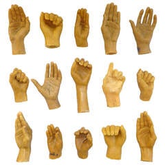 Fantastic Collection of Wax Actors' Hands