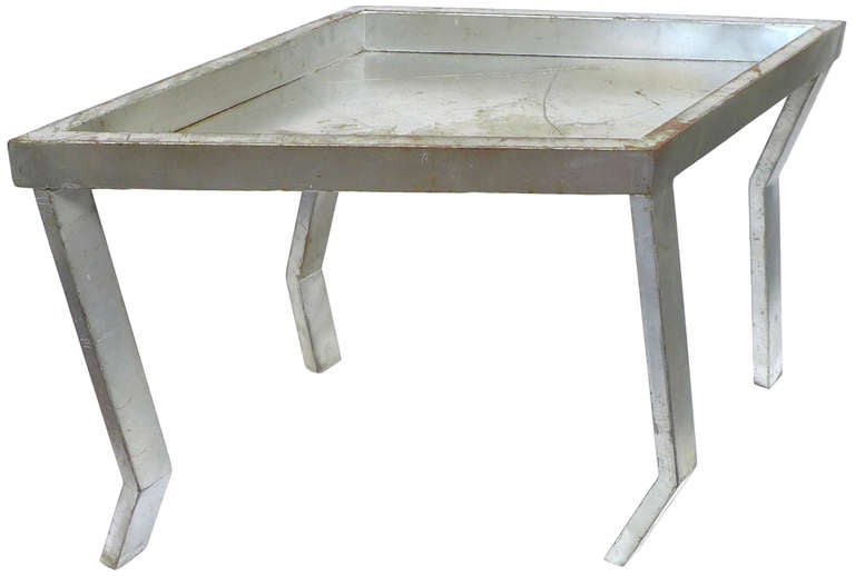 American Aluminum Scratch-Built Modernist Side Table