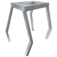 Aluminum Scratch-Built Modernist Side Table