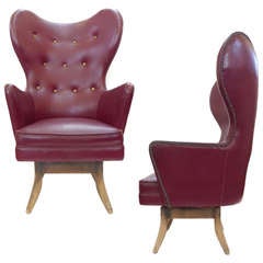 Pair of Fantastic Wingback Swivel Chairs