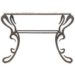 Cut-Steel and Quartzite Console Table 12