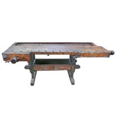 Exceptional Early 20th Century Primitive Workbench