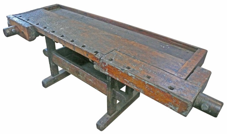 Exceptional Early 20th Century Primitive Workbench 1