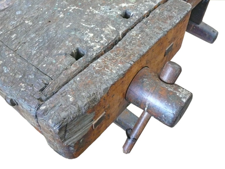 American Exceptional Early 20th Century Primitive Workbench