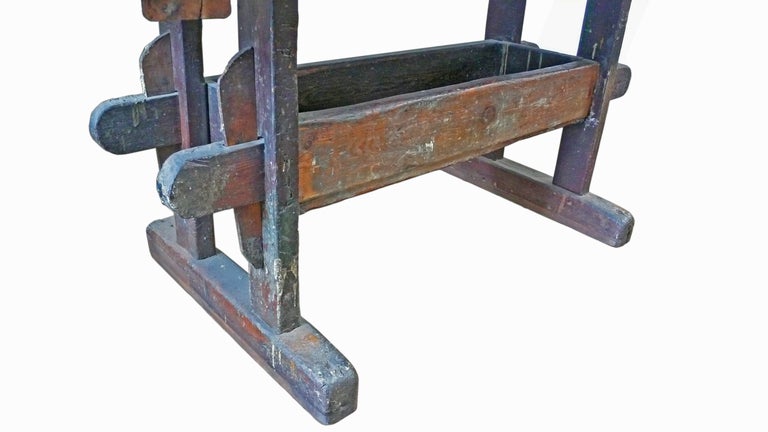 Exceptional Early 20th Century Primitive Workbench In Distressed Condition In Los Angeles, CA