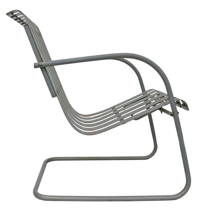 American Pair of Metal Outdoor Lounge Chairs