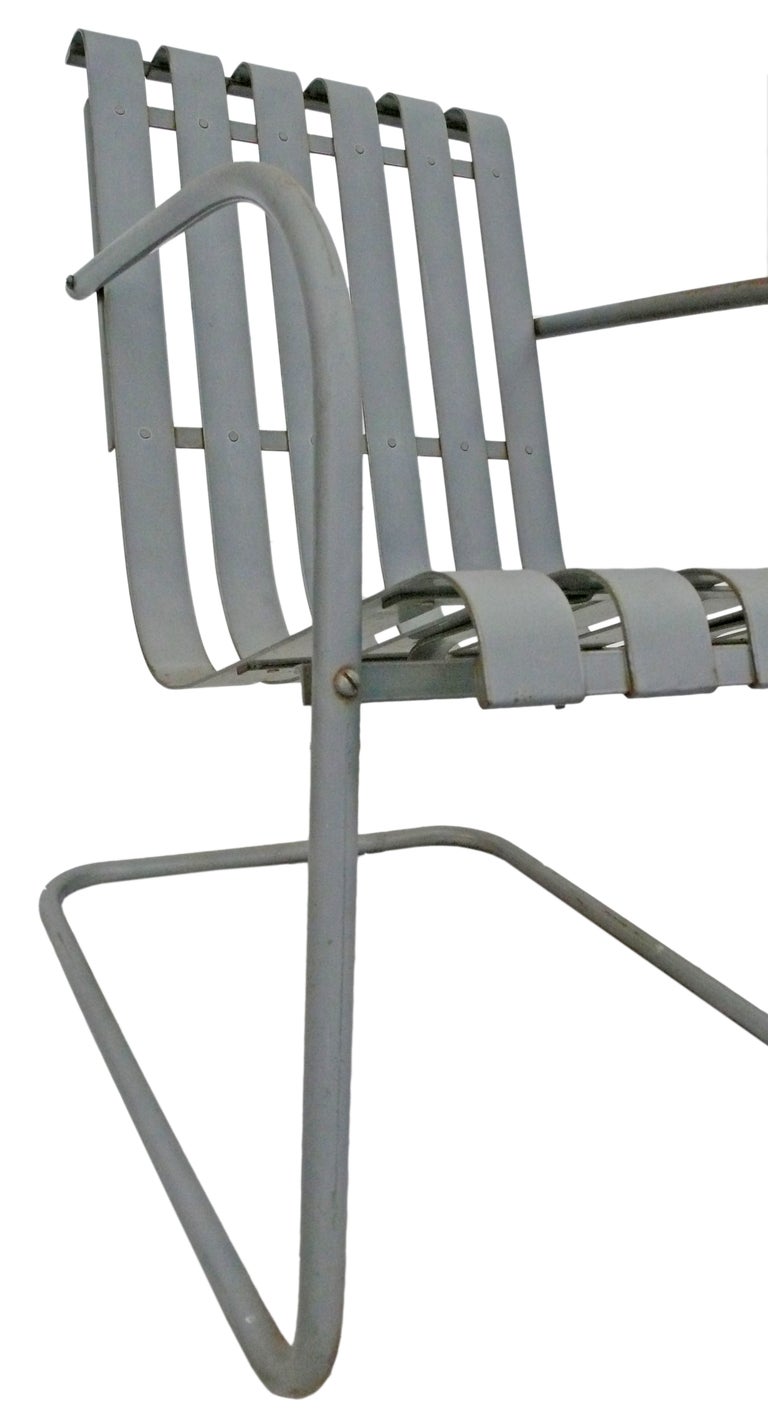 Pair of Metal Outdoor Lounge Chairs 1