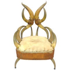 Antique Spectacular Turn of the Century Horn Chair