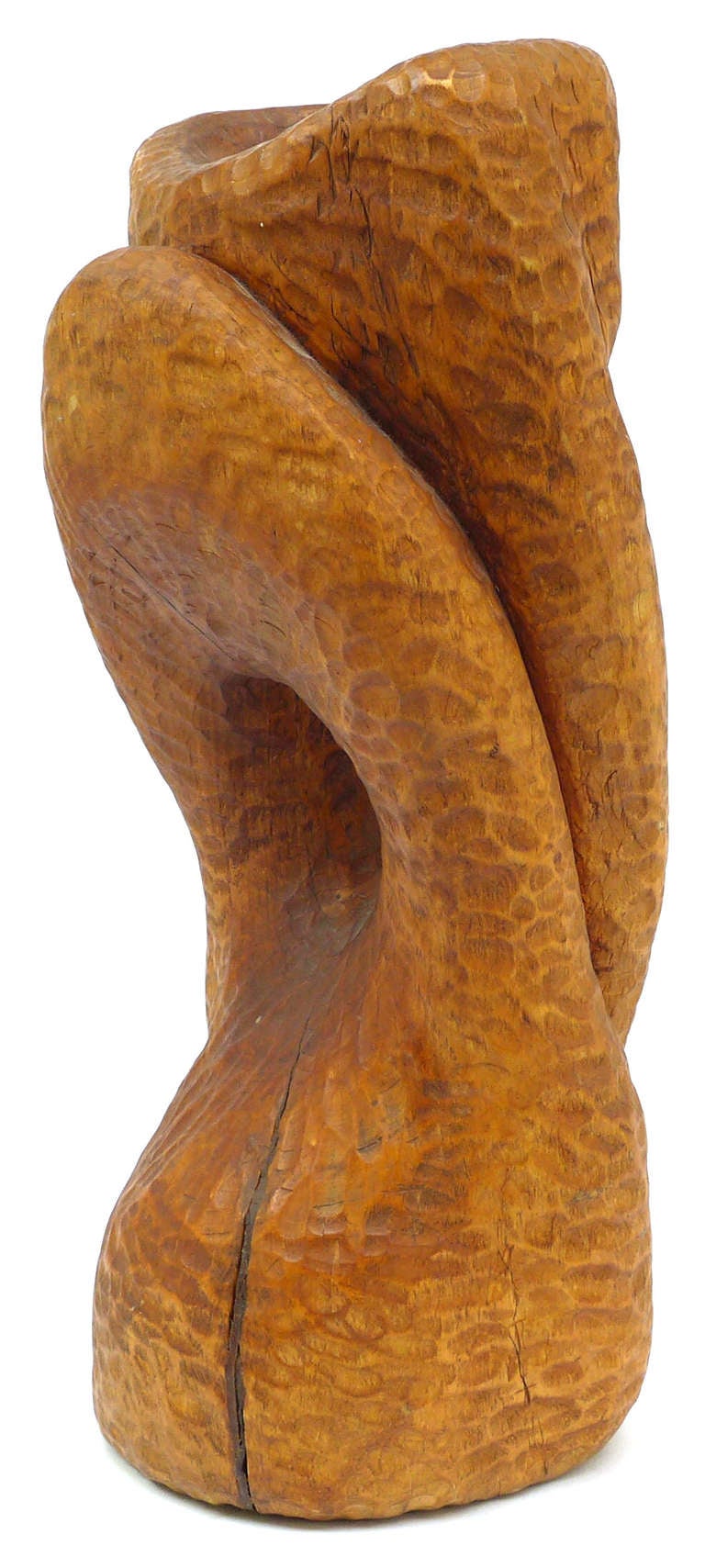 American Spectacular Biomorphic Chip Carved Wood Sculpture For Sale