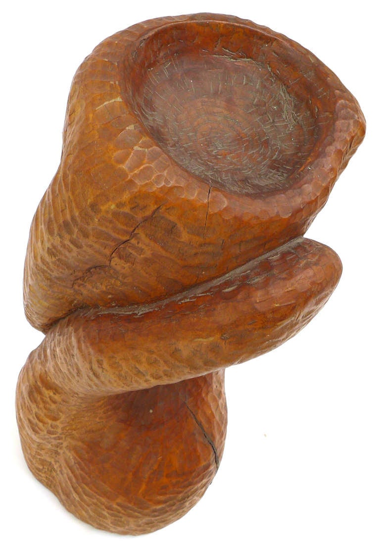 Mid-20th Century Spectacular Biomorphic Chip Carved Wood Sculpture For Sale
