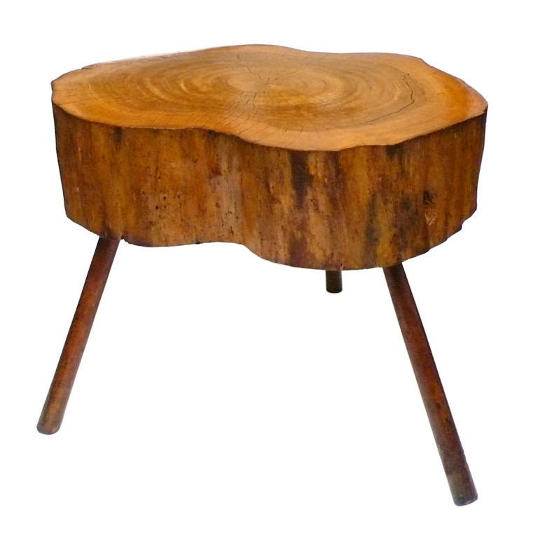 Bimorphic White Oak Tree Trunk Table