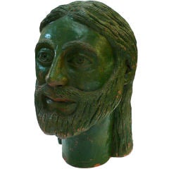 Folk Art Bust of Jesus