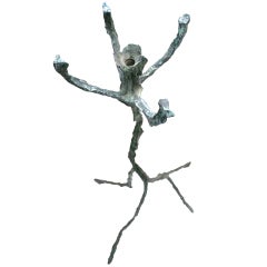 Spectacular Surrealist Metal-Clad Floor Lamp