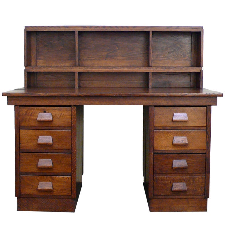 Arts and Crafts Oak Desk