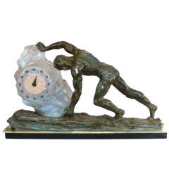 Sisyphean Bronze Clock