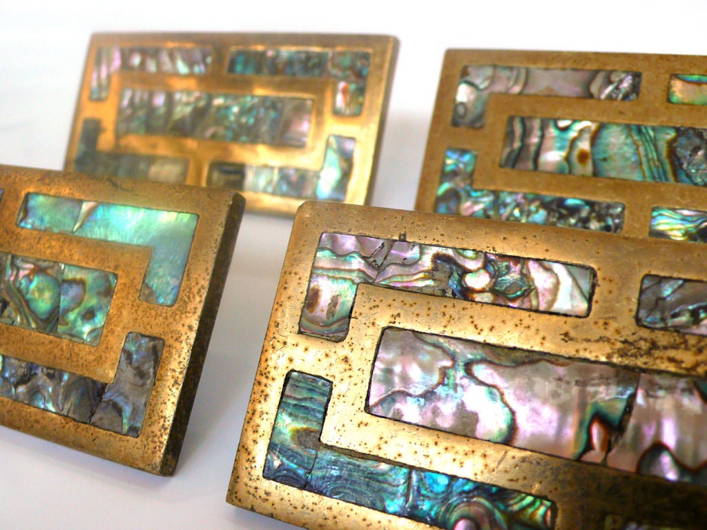 Mexican Brass and Abolone Drawer Pulls at 1stDibs mexican drawer