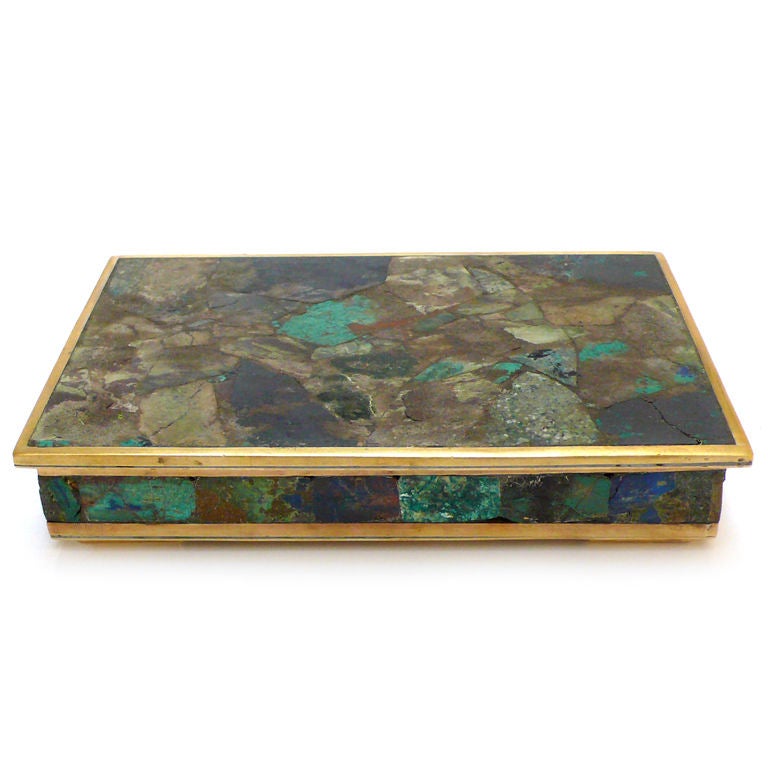 Mexican Brass and Azurite Box