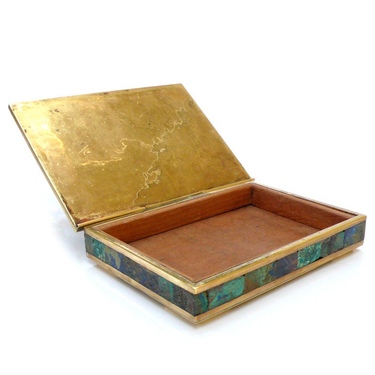 Brass and Azurite Box 1