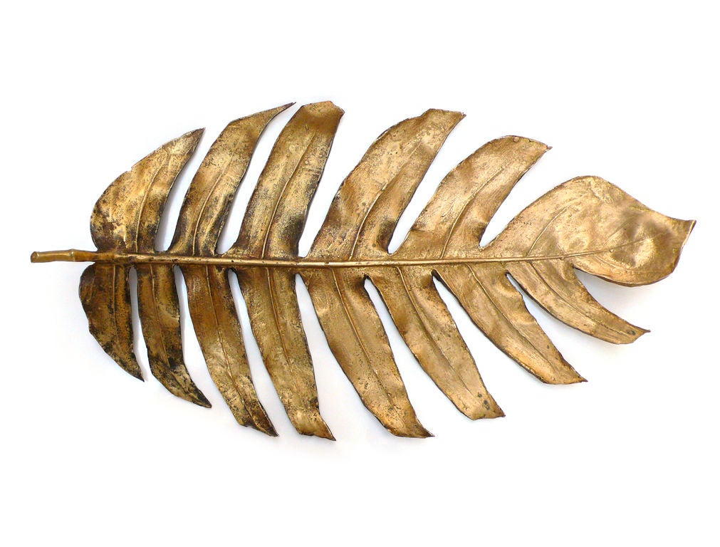 Mid-20th Century French Bronze Leaf Centerpiece