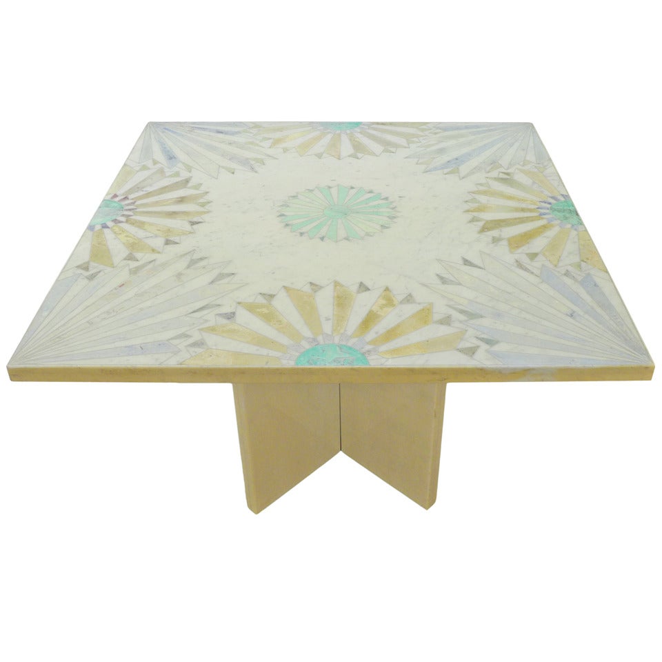 Unusual Faux-Mosaic Dining Table