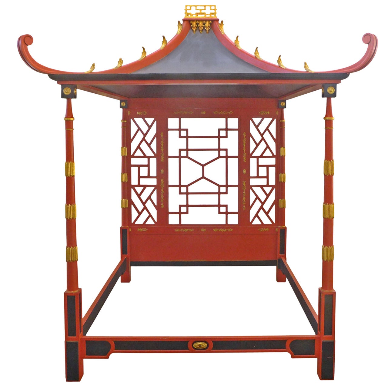 Chinoiserie Pagoda Canopy Bed