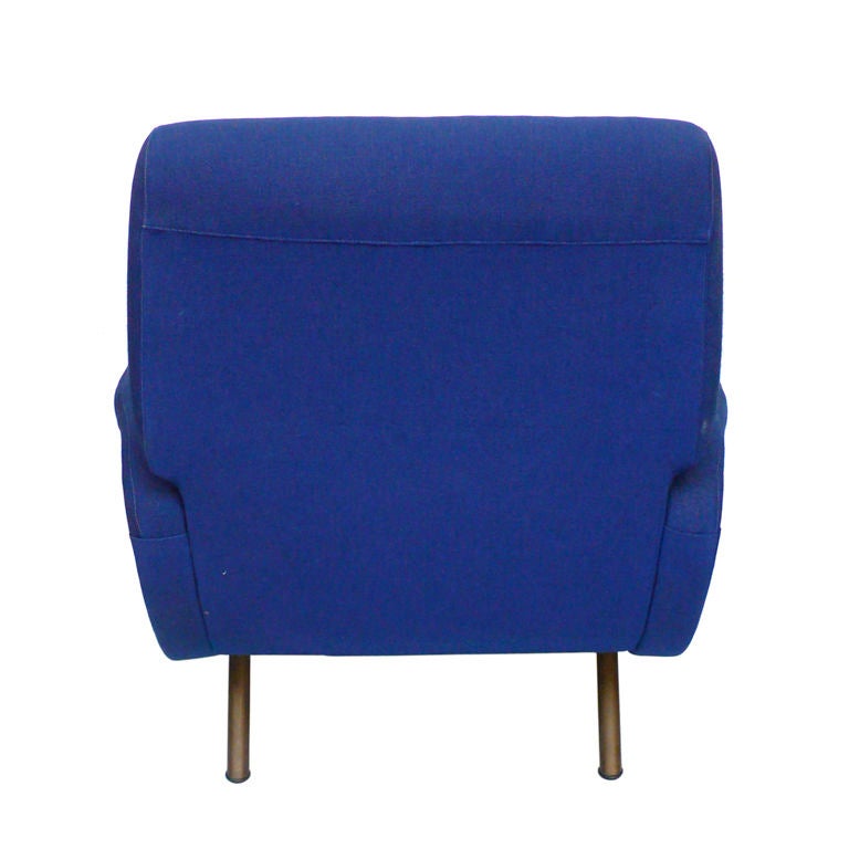 Mid-20th Century Pair of Blue Lady Chairs by Marco Zanuso