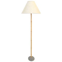 Bamboo and Stone Floor Lamp by Robert Sonneman for George Kovacs