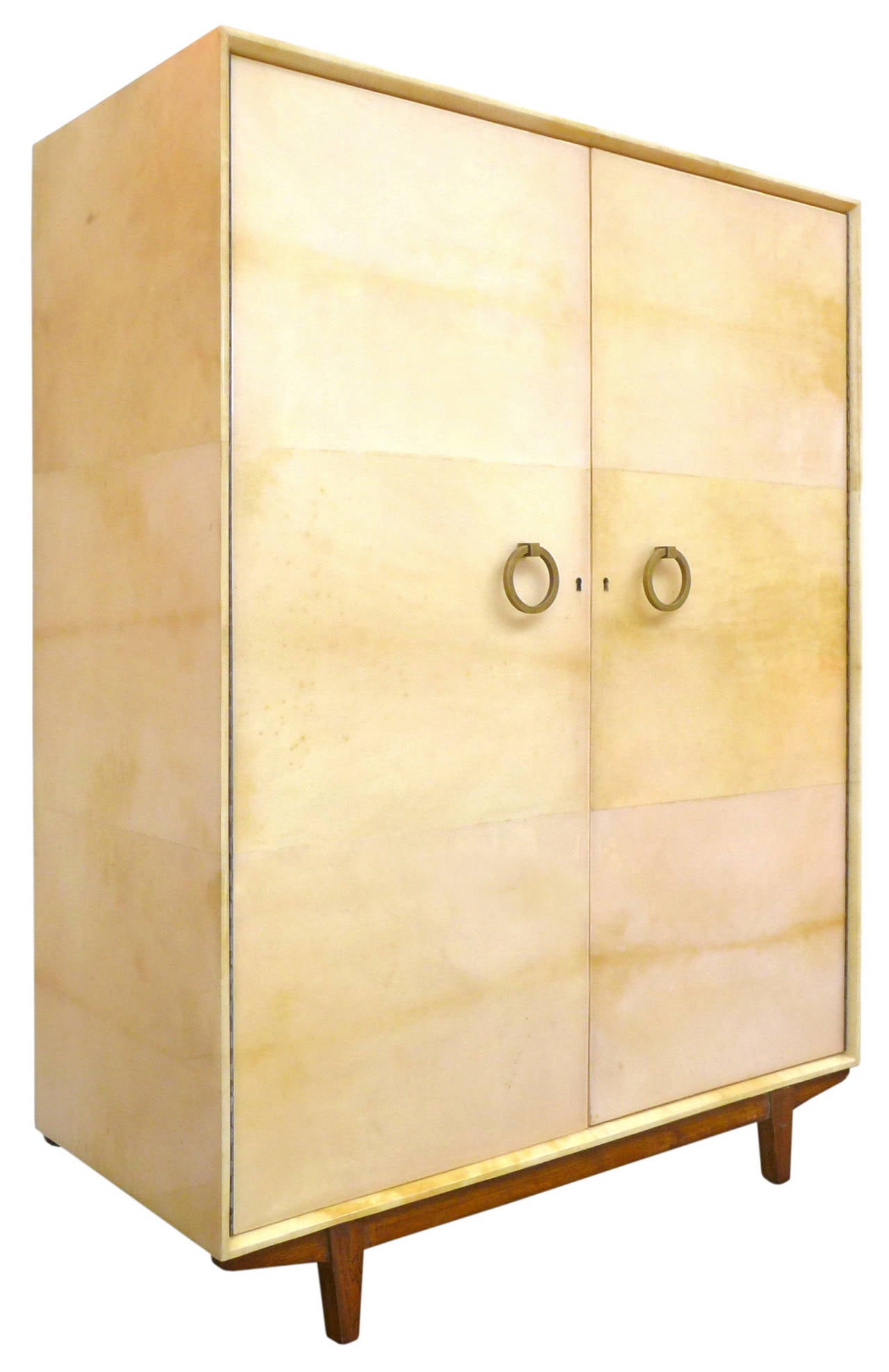 Lacquered Parchment Storage Cabinet