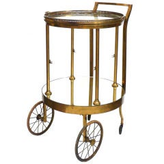 Antique Brass Drink Cart