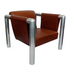 Tubular aluminum sling chair by John Mascheroni