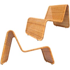 Pair of Italian P3 Lounge Chairs designed by Tito Agnoli