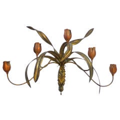 Gilt Metal Tulip Sconce