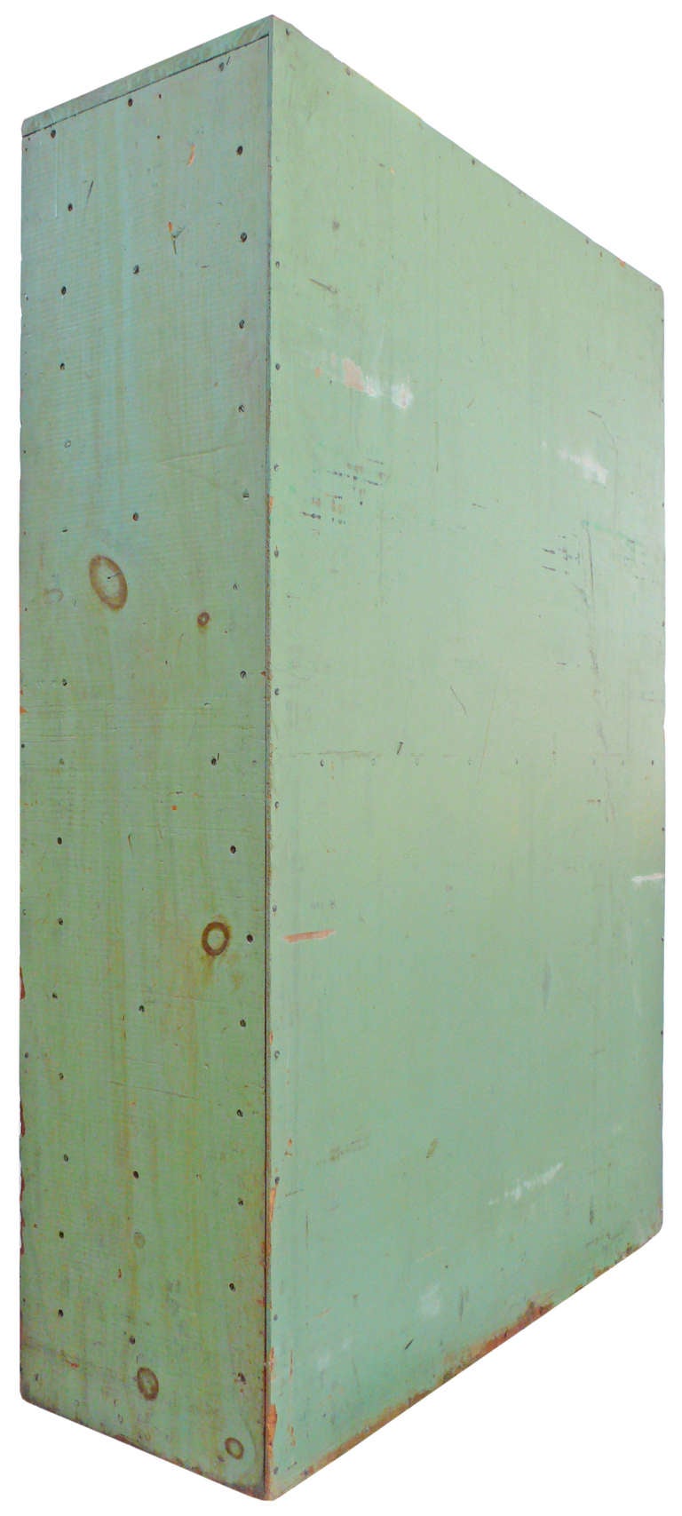 Mid-20th Century Vintage Green Flat File Storage Cabinet