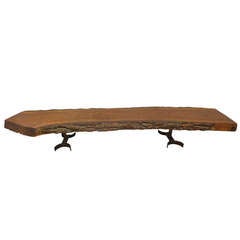 Fantastic Organic Wood and Iron Table by Architect, Donald Dunkley