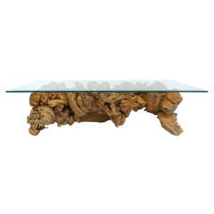 Burled Wood Coffee Table