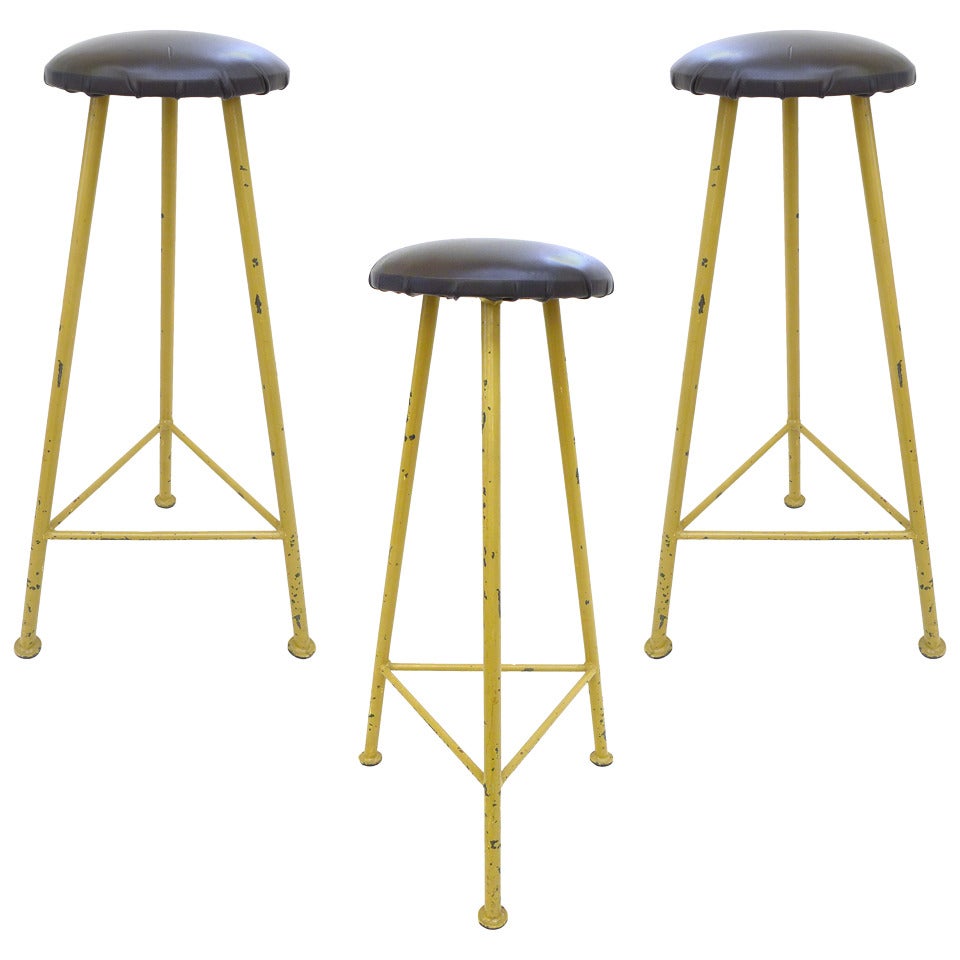 Set of 3 European 3-Legged Stools