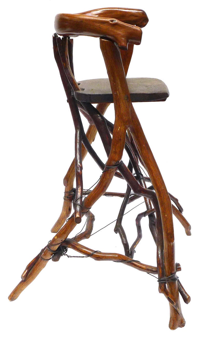 American Primitive Twig High Chair For Sale