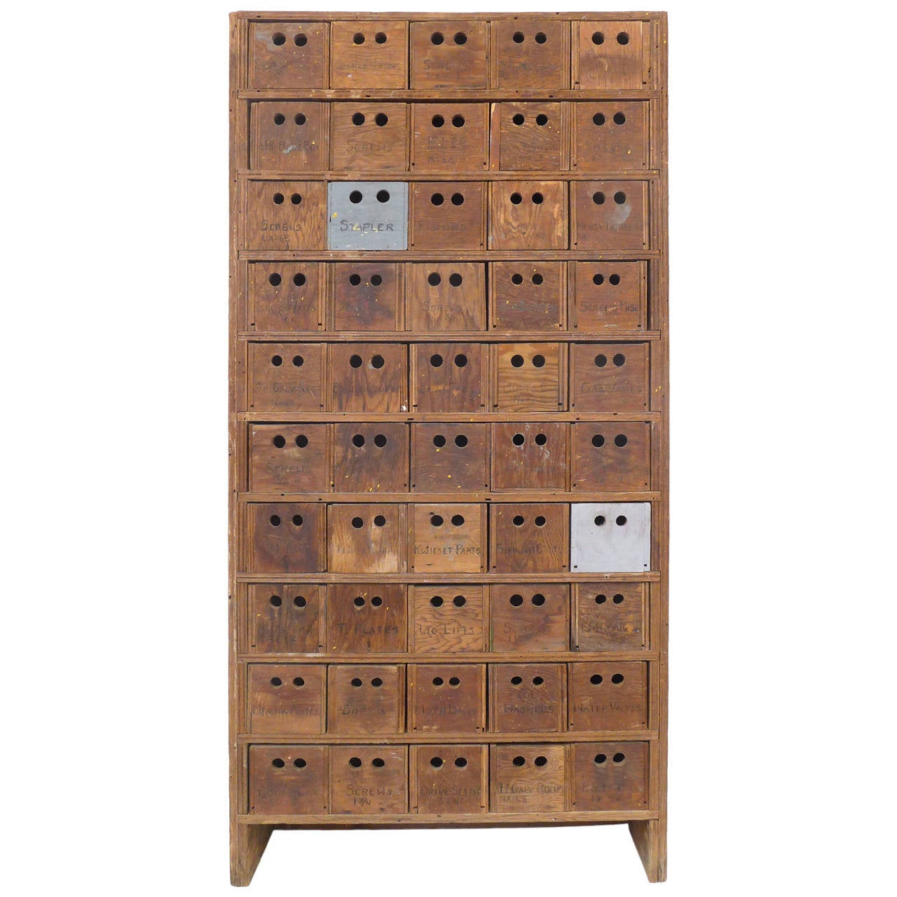 Folk Art Plywood Storage at 1stdibs